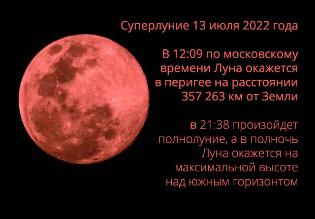 Особенности суперлуния 13 июля 2022 года: когда можно наблюдать близкую Луну, что можно и что нельзя делать во время этого явления